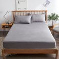 thumbnail image 1 of Sábanas bajeras - Microfibra premium ultrasuave resistente a las arrugas - Con funda de almohada (180*220mm, gris 3 piezas), 1 of 5