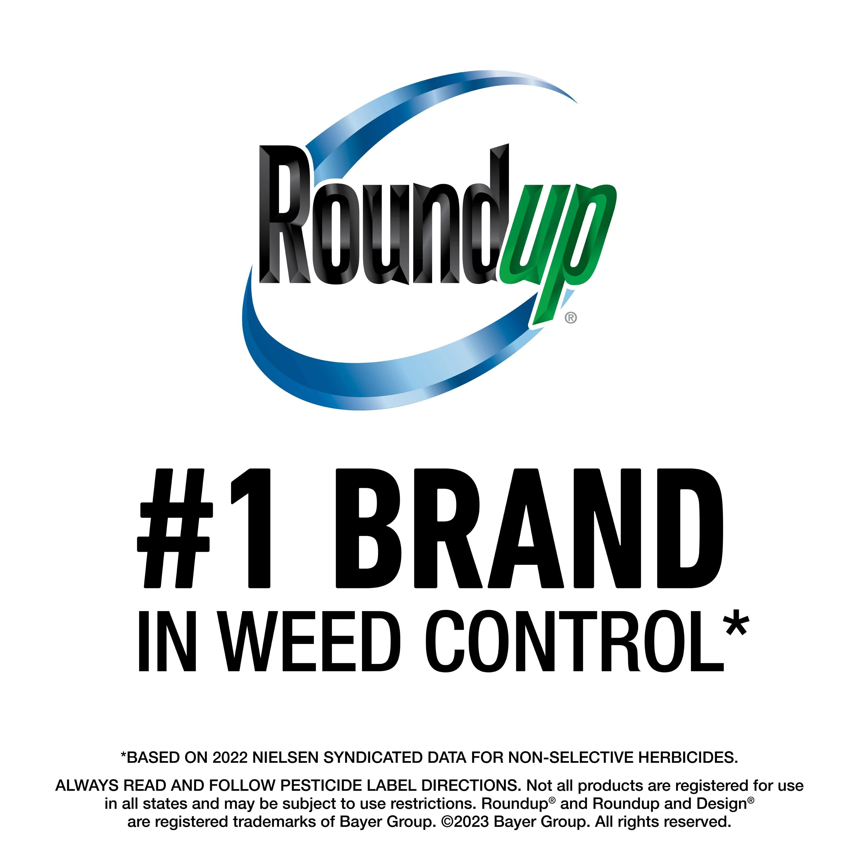 Roundup Weed & Grass Killer₄ Concentrate, Use In Flower Beds and other areas of your yard, 64 fl.oz.