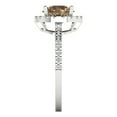 thumbnail image 3 of 1.8 ct Round Cut Simulated Champagne Diamond Halo Engagement Ring for Women in 18K White Gold, 3 of 5