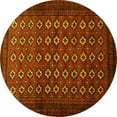 thumbnail image 1 of Ahgly Company Machine Washable Indoor Round Persian Yellow Traditional Area Rugs, 5' Round, 1 of 4