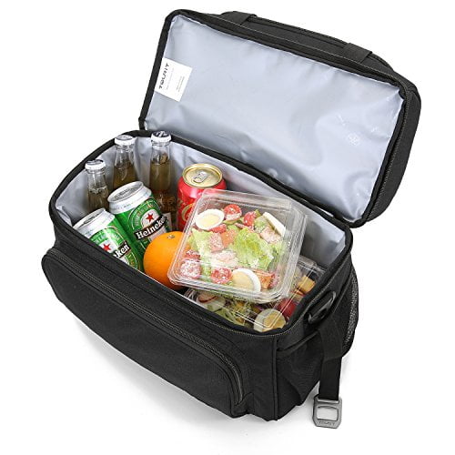 TOURIT Insulated Cooler Bag 15 Cans Large Lunch Travel Tote Black 