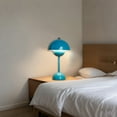 thumbnail image 2 of Rechargeable Mushroom Table Lamp Modern Flower Bud Design, Touch Dimmable 1800mAh Cordless LED Night Light, Minimalist Bedside Lamp for Bedroom Living Room, Portable Nordic Decor Lighting, 2 of 4