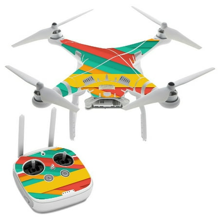 Turquoise Blue Yellow DJI Phantom 3 Professional Skin Skins Vinyl Decal Kit