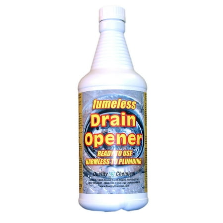 Fumeless Drain Opener - Professional Strength - Fast Acting - 12 quart (Best Rated Drain Cleaner)