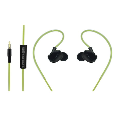 Emerson Wired Sweat Proof Earbuds with Mic, Remote & Secure fit