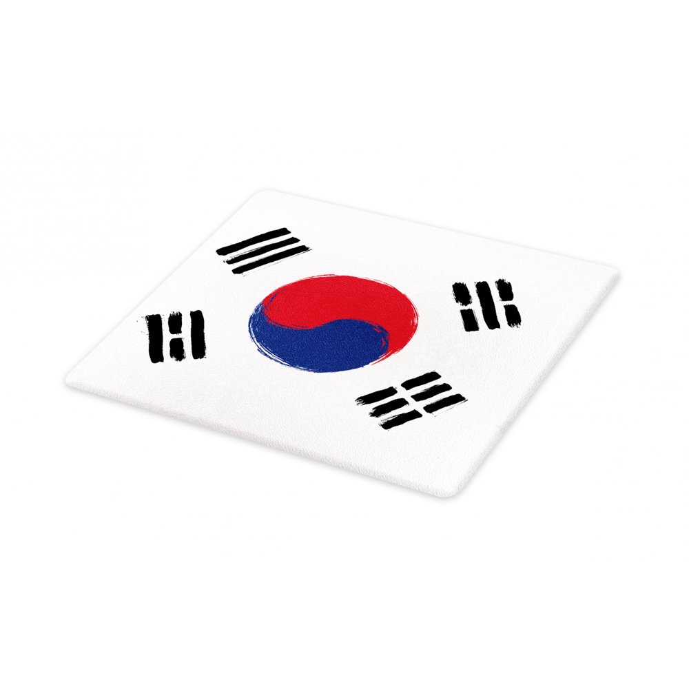 Korean Flag Cutting Board, South Korea Country Concept Grunge Painting