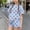 Blue, variant on Fatuov Printed Outfit Set for Girl Summer Fashion Crew Neck Short Sleeve T-Shirt and Shorts Set Travel Outfit 14-15 Years