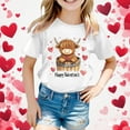 thumbnail image 2 of Angala Valentine's Day Children's Short Sleeve Top Printed T Shirt Casual Shirt Cozy Cute Girls Tops Tees Shirts 4-5 Years, 2 of 4