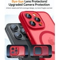 thumbnail image 4 of Étui Magnétique pour iPhone 16 Pro Max avec Protection Complète de la Caméra [Compatible avec Magsafe] [Mat Translucide] Étui de Téléphone Protectrice, Violet, Rouge, 4 of 5