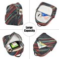 thumbnail image 5 of FORMRS Mini Backpack Purse for Women Quilted Travel Daypack Casual Shoulder Bag, Red Abstract Lines, 5 of 7
