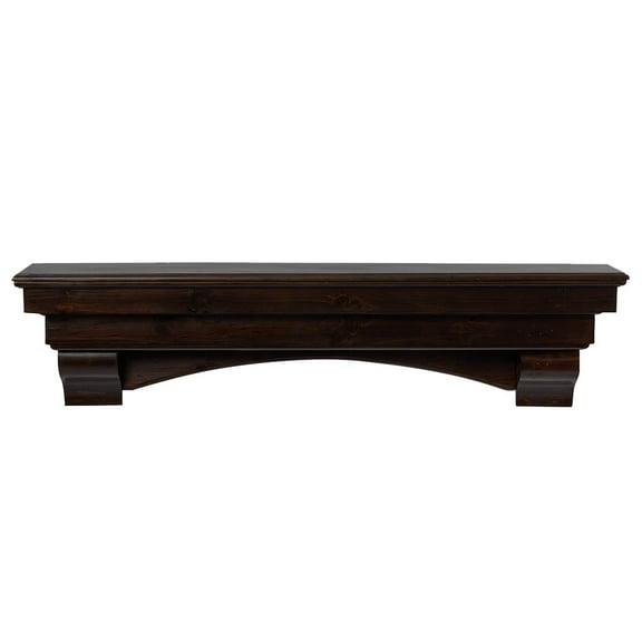 Mantels Direct Salem 48" 3 Styles in 1 Wood Fireplace Mantel Shelf in Aged Espresso