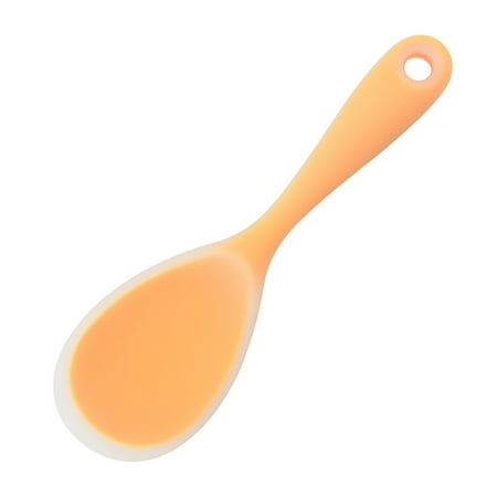 

Farfi 2 Pcs Rice Spoon Thickened Hanging Hole Easily Cleaning Translucent Silicone Pan Cooking Tools for Home Use