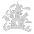 thumbnail image 2 of Troquel de corte de castillo de metal troquelado de metal de murciélago de Halloween acero con alto contenido de carbono para máquina troqueladora ANGGREK Otros, 2 of 8