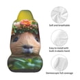 thumbnail image 4 of Wukai Flower Crown Guinea Pig Full Set Car Seat Covers with Soft Padding Universal Auto Front Seats Protector and Cushion Mat, 4 of 5