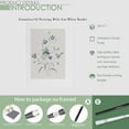 thumbnail image 3 of Poster Wall Art Print Blue Botanical Vintage Flower Paintings Floral Indigo Minimal Art Living Room and Bedroom Office Decoration 8x12inch without Frame, 3 of 12