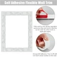thumbnail image 3 of 16.4 Feet Flexible Molding Trim Self Adhesive 0.28" Peel and Waterproof Wall Trim Corner Line Adhesive Border for Home Mirror Cabinet Edge Door Frame Decoration White Mixed Color, 3 of 6