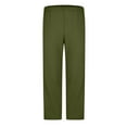 thumbnail image 5 of Godokuleh Mens Tear Away Basketball Pants 2 Side Zippers Snap off Full Open Down Sweatpants Leg Post Surgery Pant with Pockets Track Jogger Athletic Bottom Running Elastic Waist Pants Army Green L, 5 of 5