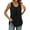 Black, variant on MOSHU Summer Tank Tops for Women V-neck Sleeveless Shirts Pleated Front Tops