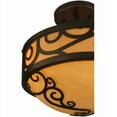 thumbnail image 3 of Meyda Tiffany 137259 Lilliana 3 Light 12" Wide Semi-Flush Bowl Ceiling Fixture - Gilded, 3 of 7