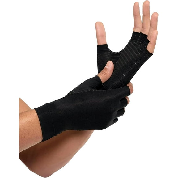 Jtbuh XLY Copper Infused Fingerless Compression Gloves