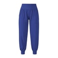 thumbnail image 3 of hlysgo Women's Jogger Pants High Waisted Tummy Control Tapered Lounge Pants Workout Gym Jogging Trousers with Pockets Blue,XL, 3 of 6