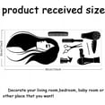 thumbnail image 2 of Hairdresser Wall Sticker Girl's Silhouette Barber Shop Wall Decal Carved Wall Decor Wall Sticker Tools Girls Hair Vinyl Decor for for Barber Shop Store Decor Wall Sticker Vinyl Transfer Black, 2 of 6
