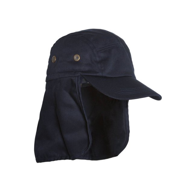 TopHeadwear Chapeau de Vacances avec Rabat et Couvre-Cou Complet - Marine