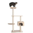 thumbnail image 2 of GleePet 57" real wood Cat Tree GP78560321 Beige, 2 of 6