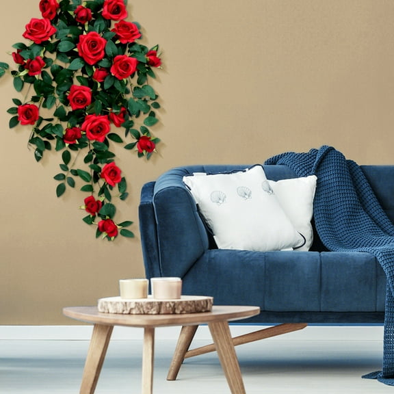 AZXY Artificial Flowers Clearance,Artificial Roses,Fake Flower Bouquet,Red Decorative Flowers for Wall Wedding Indoor Decoration
