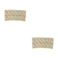 thumbnail image 2 of Jumpingount Diadema de invierno para mujer, tejido a prueba de viento, elástico, calentadores de orejas anchas, motocicleta de Motor de cara Beige 2Conjunto, 2 of 6