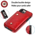 thumbnail image 4 of Compatible with iPhone 14 Wallet Case with Card Holder Crossbody Neck Strap Lanyard Handbag Wrist Strap Purse for Women PU Leather Flip Case with Credit Card Slot Kickstands Stand Case Red, 4 of 16