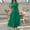 Green, variant on Stylish Women's Fashion Collared Summer Long Dresses Pleated Flowing Hem Loose Maxi Dress Elegant Beach Clothes Coffee XL