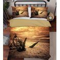 thumbnail image 1 of 3D Sunset Sky Beach Paisaje Funda de edredón Set Ropa de cama Set Funda nórdica, 1 of 3
