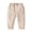 White, variant on LYMAYTER Kids Unisex Cotton Pants Boys Girls Elastic Waist Trousers Toddler Solid Color Casual Pants for 1-8 Years