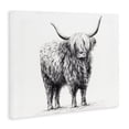 thumbnail image 2 of Stupell Industries Rustic Lodge Highland Cow in Charcoal Canvas Art, 30 x 24, by Leah Noel Art, 2 of 8