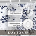 thumbnail image 4 of Shower Curtain 72x72 Inch Winter Snowflakes Waterproof Fabric Bathroom Curtain with Hooks Christmas Bath Decor, 4 of 9