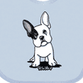 thumbnail image 4 of Inktastic B/W Frenchie (Darks) Boys or Girls Baby Bib, 4 of 4