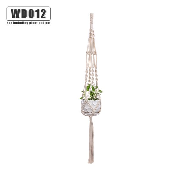 Naiovety Colgador de macramé hecho a mano para plantas, flor/colgador de macetas para decoración de pared, patio, jardín, decoración para sala de Jardín y Patio No.12 Naiovety HA001777-12