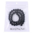 BEADNOVA 4mm Black Onyx Gemstone Round Loose Beads for Jewelry Making ...