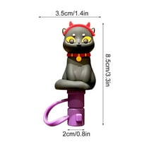 3D Halloween Straw Cover Cap for Stanley Cup, 1pcs Cute Ghost Halloween Straw Topper Silicone Straw Covers Dustproof Straw Tips Lids Cup Accessories for Tumble Water Bottle