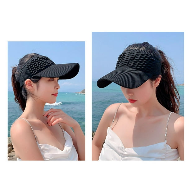 Shangren Womens Sun Visor Hat, Protection, Outdoor Sports Ladies White