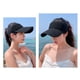 thumbnail image 5 of Sombrero con visera para mujer, protección solar para exteriores, sombrero de copa vacío de verano para golf Negro, 5 of 7