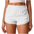 thumbnail image 2 of Women's Athletic Running Shorts Quick Dry Lightweight Workout Gym Shorts with Mesh Pockets White, 2 of 6