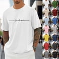 thumbnail image 5 of Aihuaihua Mens T Shirts Big and Tall Shirt Loose Fit Crewneck Shirts Short Sleeve Casual Tops Summer Fashion Shirt Light Gray M, 5 of 5
