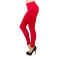 thumbnail image 2 of Vivian's Fashions Extra Long Leggings - Cotton, Misses Size (Red, XXS), 2 of 3
