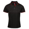 thumbnail image 1 of Premier - Polo Coolchecker en contraste de colores para mujer (Negro/Rojo), 1 of 1