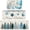 Blue, variant on 3 Pcs 3 Pcs Christmas Kitchen Rug and Mat Set Winter Welcome Absorbent Anti Fatigue Winter Bathroom Mat Non Slip Washable Rug for Xmas Party Decor