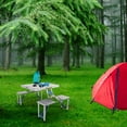 thumbnail image 6 of OverPatio Picnic Table  Folding with 4-Person Chair Seats Aluminium Alloy Sliver, 6 of 9