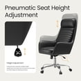 thumbnail image 3 of COLAMY High Back Office Chair Executive Desk Chair Ergonomic Leather Computer Chair with Rocking Function and Padded Arms, Swivel Modern Task Chair, Black, 3 of 10