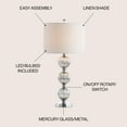 thumbnail image 3 of JONATHAN Y Rita 30.5" Silvered Orbs Glass/Metal LED Table Lamp, JYL1098A, 3 of 8
